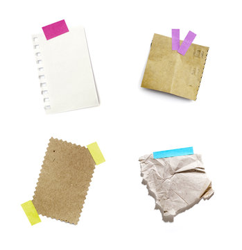 Petit morceau de papier sur fond blanc tenu par de l'adh&eacute;sif col