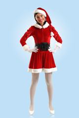 Attracive girl in santa clothes