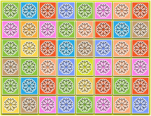 pastel snowflakes scattered