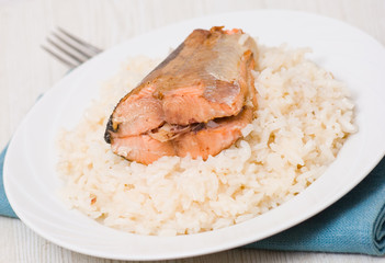 fish with rice
