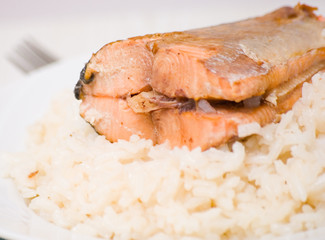 fish with rice