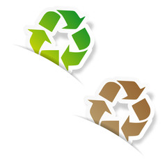 Obraz premium Picto recyclage avec encoche