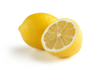 sliced ​​yellow lemon