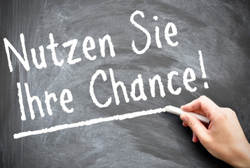 nutzen sie ihre chance