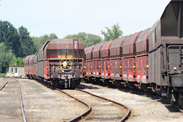 Fototapeta na wymiar wagons for goods transportation