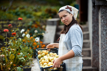 woman in garden