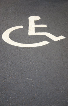 disabled bay parking space