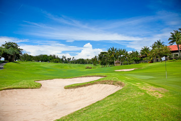 Golf course on the hill at Bali