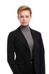Portrait of short hair businesswoman