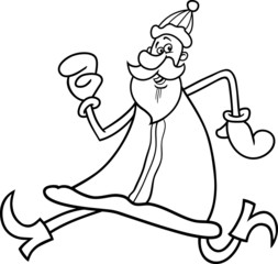 Fototapeta premium santa claus cartoon for coloring book