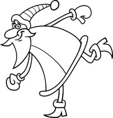 santa claus cartoon for coloring book