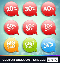Vector Discount Labels (Tags)