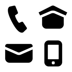 Small-size use contact information icons