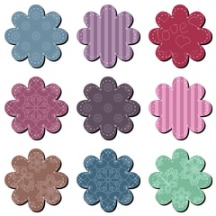 scrapbook flower on white background