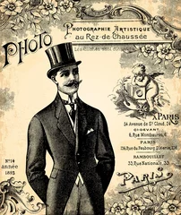 Papier Peint photo autocollant Poster vintage le marié 1900
