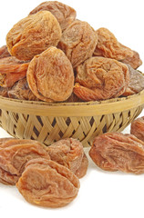 dried apricots in a basket