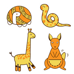 animals of Australia (vector)