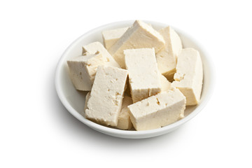tofu in ceramic bowl