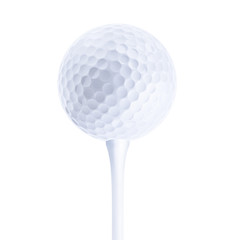 Golfball mit Tee