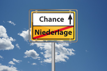 Obraz premium Aus einer Niederlage ergibt sich eine neue Chance