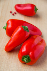A few pods of red pepper