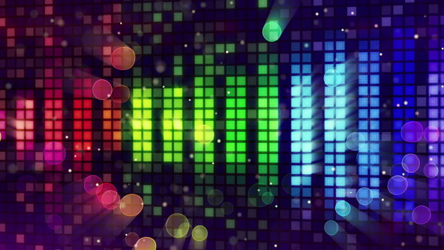 colorful sound level meter equalizer loop