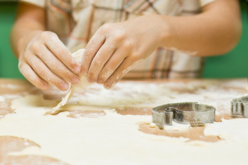 Young boy in a kitchen
