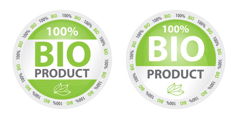 100% Bio Product Label in Two Versions