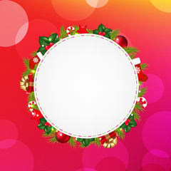 Blank Gift Tag With Pink Bokeh Background