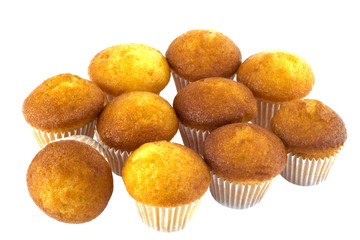 muffins on a white background