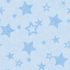 Blue and White Star Fabric Background