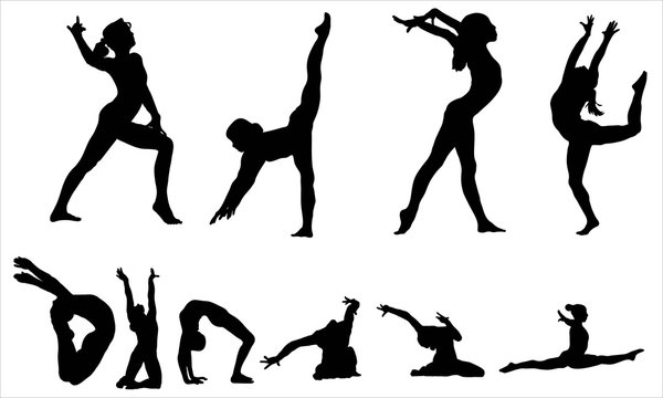 100,000 Gymnast silhouette Vector Images