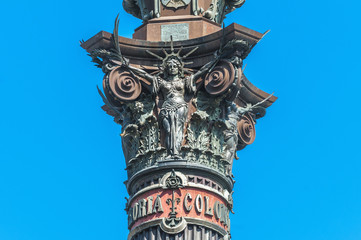 Christopher Columbus monument in Barcelona.