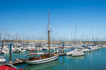 Island Oleron in France with yachts in harbor