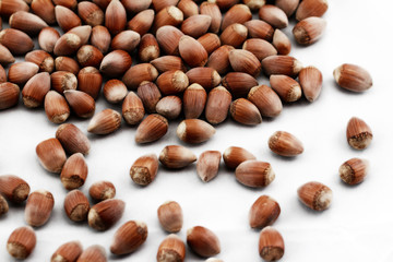 Tasty hazelnuts, close up