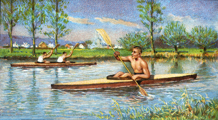 canoe on the river