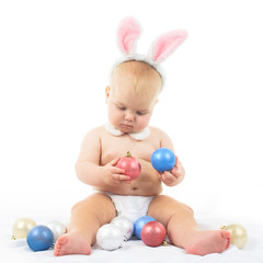 Obraz na płótnie Canvas Baby with Bunny Ears