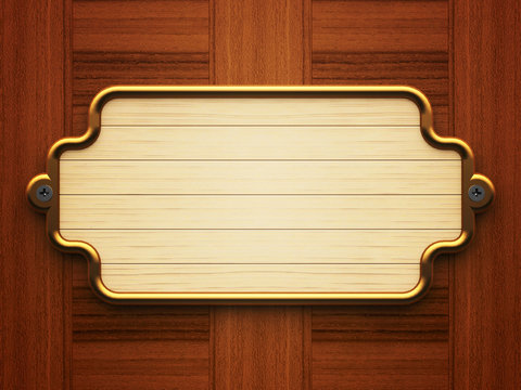 Wooden Doorplate