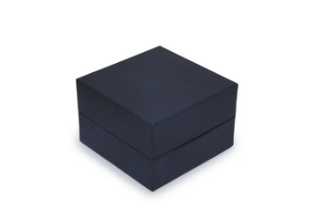 Black gift box over white background.
