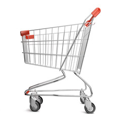 3d Shopping cart isolated - 47612175