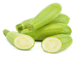 Fresh vegetable marrow isolated on white