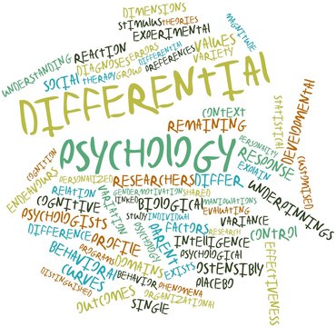 Word cloud for Differential psychology