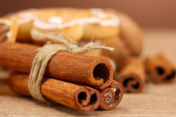 beautiful christmas background with spices