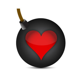 Obraz premium love bomb with a fuse