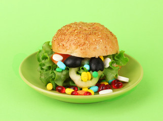 Conceptual image for nutritional care:assorted vitamins and