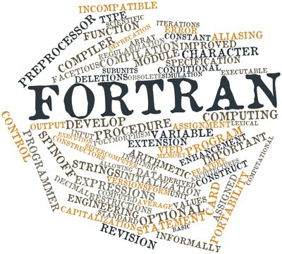 Word cloud for Fortran
