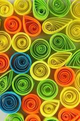 Colorful quilling close-up