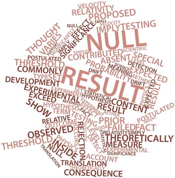 Word cloud for Null result