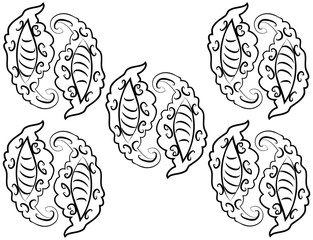 Abstract monochromatic ornament