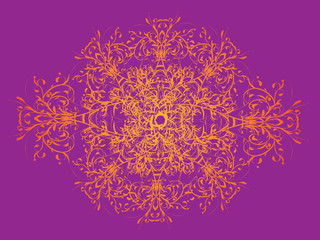 Abstract colorful floral ornament